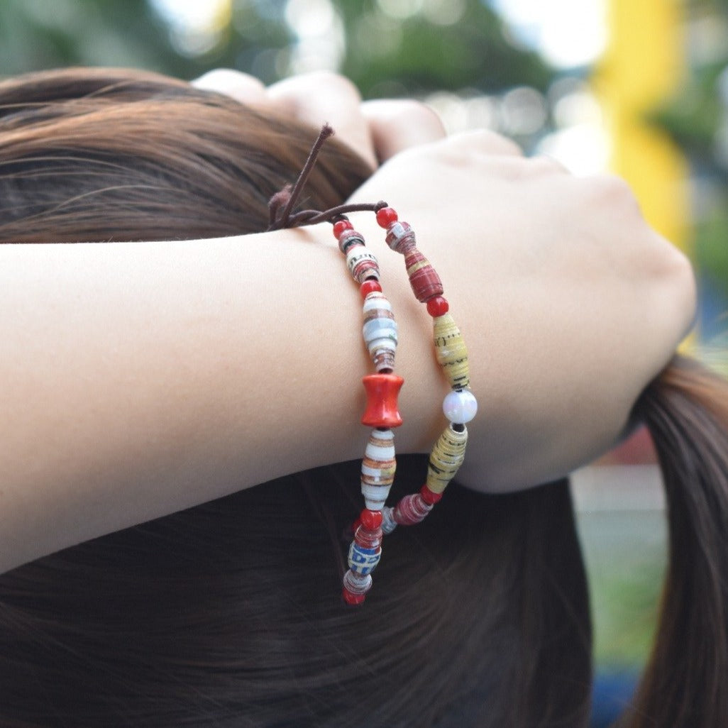 Paper Bead Bracelet